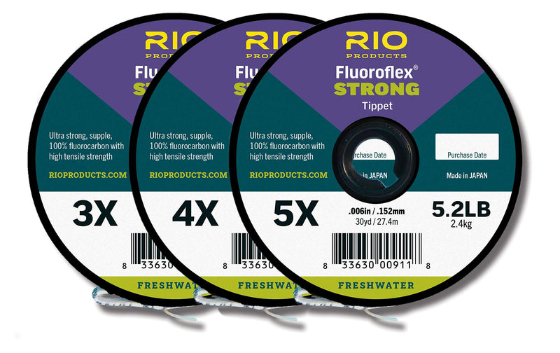 Rio Fluoroflex Strong Fluorocarbon Tippet 3 Pack 30 Meters 3X,4X,5X - BeesActive Australia