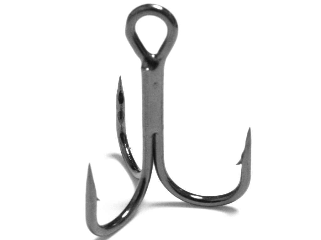 wLure Fishing Hooks Treble Hooks for Hook Upgrade Cutting Blade 4X Strong Short Shank Black Nickle 4X Strong(60 hooks per pack) 2 - BeesActive Australia