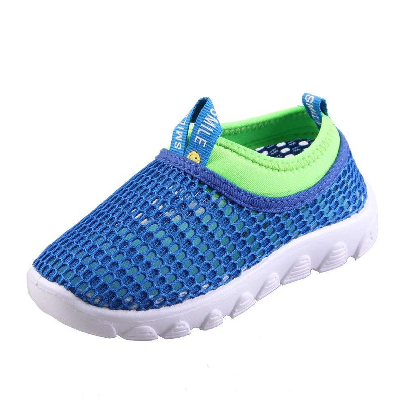 EQUICK Toddler Kids Water Shoes Breathable Mesh Running Sneakers Sandals for Boys Girls Running Pool Beach 4.5 Toddler C-blue - BeesActive Australia