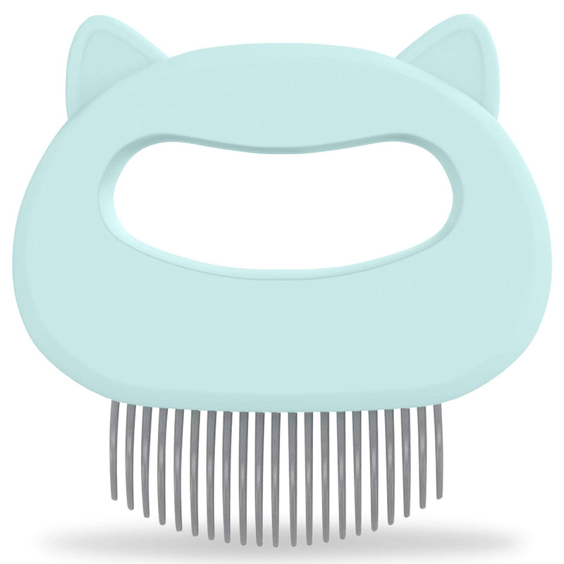 Cat Grooming Comb - Green Massage Comb - Light Hair or Fur Removal Soft Dematting Detangling and Deshedding - Pet Shedding Remover Tool for Cats Dog Rabbit Sea Foam Green - BeesActive Australia