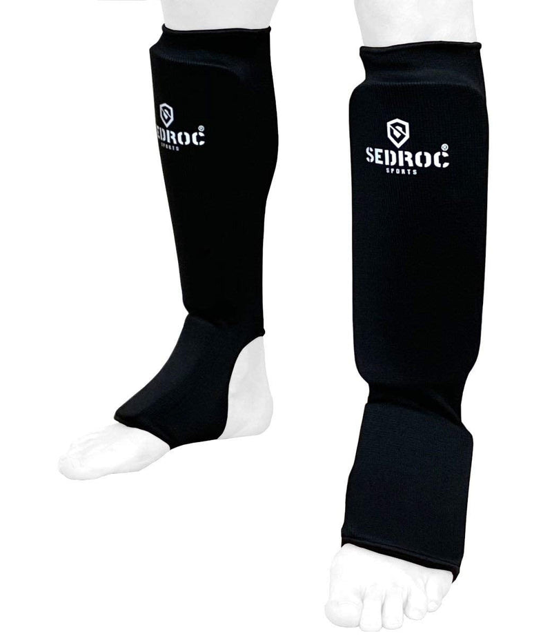 Sedroc Shin Instep Guards Padded Leg Sleeves for Kids Youth and Adults Kickboxing Muay Thai Karate MMA Sparring Protection Child Large - BeesActive Australia