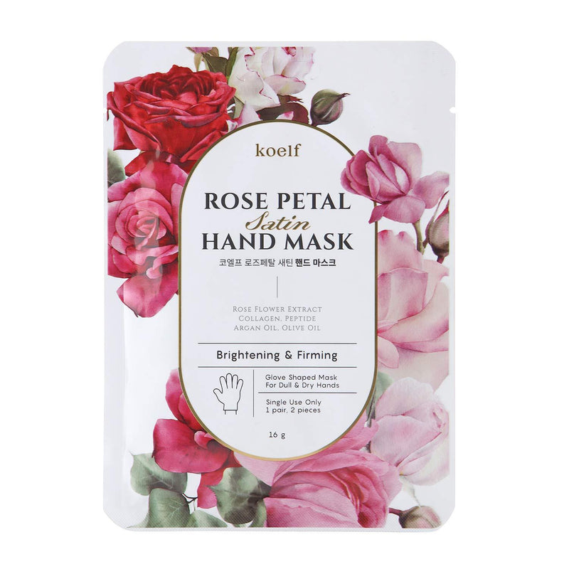 KOELF Rose Petal Satin Hand Mask, Moisturizing Gloves (3EA (1.68 oz)) 3EA (1.68 Ounce) - BeesActive Australia