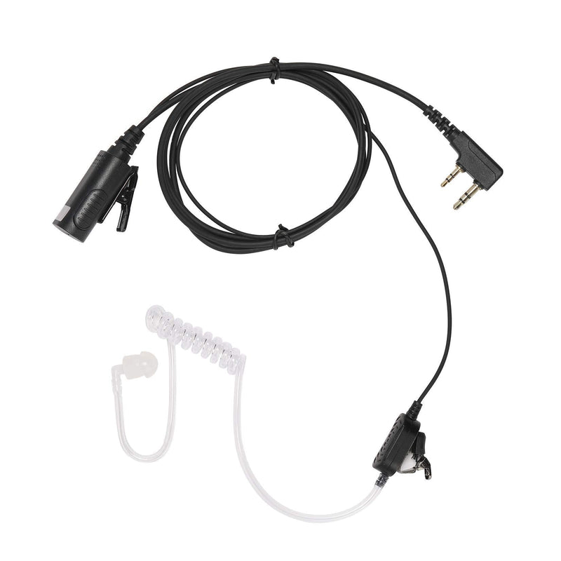 Yolipar New HD-Mic Single-Wire Earpiece Surveillance Kit Compatible with BaoFeng, BTECH, Kenwood Walkie Talkie with PTT Mic Tansparent Acoustic Tube Headset Accessories - BeesActive Australia