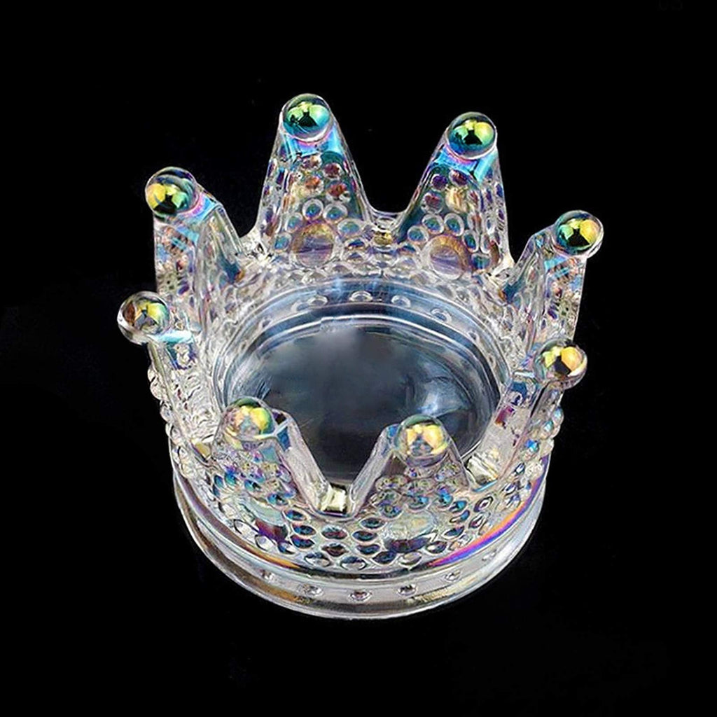 Crystal Clear Colorful Crown Shape Acrylic Liquid Powder Glass Dappen Dish Glass Cup with Brush Holder for Acrylic Nail Art Tool Kit, HJ-NAPB023 HJ-NAPB003 - BeesActive Australia