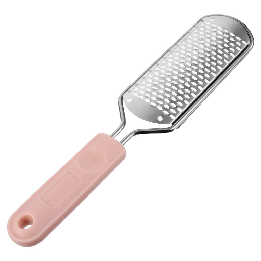 DOITOOL 1Pc Foot Scraper for Feet Dead Skin Remover Foot Rasp Callus Remover Stainless Steel Callus File for Feet (Pink) Pink - BeesActive Australia