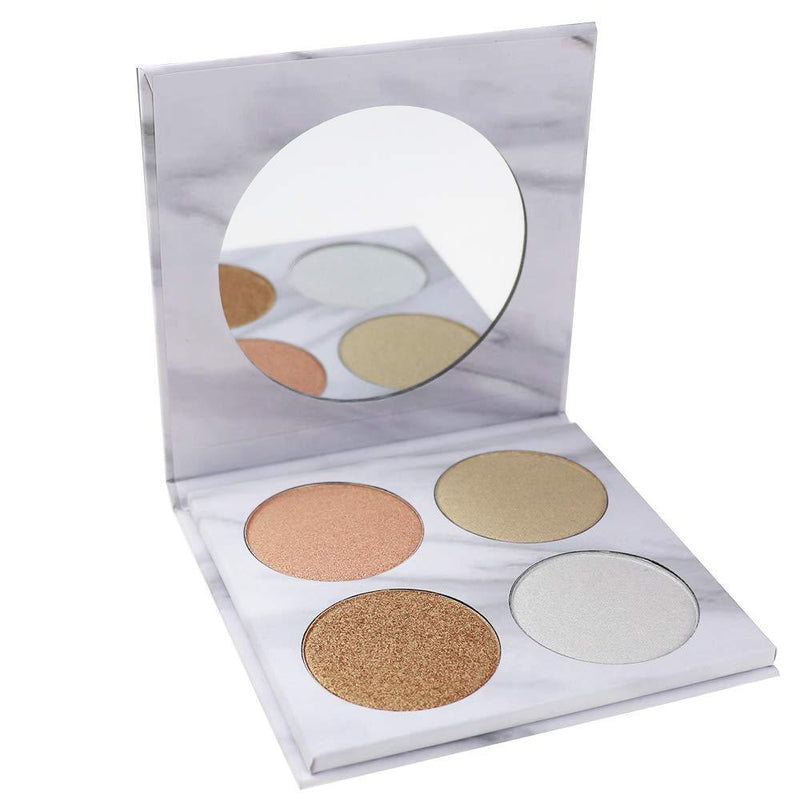 Bedazzel Pro 4 Color High Pigmented Highlighter Makeup Pressed Powder Marble, Makeup Palette - BeesActive Australia