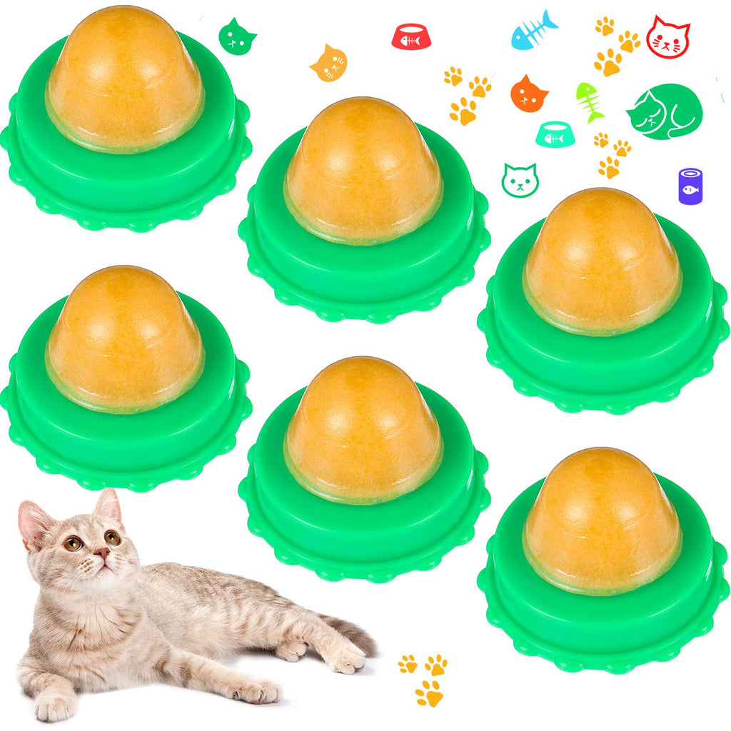 Nuanchu 6 Pieces Cat Snacks Candy Ball Lickable Sugar Ball Cat Toy Edible Catnip Balls Cat Treats Candy Ball Catnip Candy Kitten Licking Sweet Ball Treats Licking Candy Green - BeesActive Australia