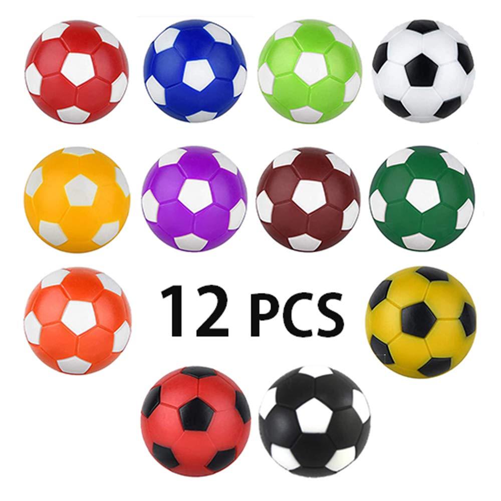 Phinicco 12 Pieces 36mm Foosball Balls Table Football Soccer Replacement Balls Multicolor Official Tabletop Game Balls - BeesActive Australia