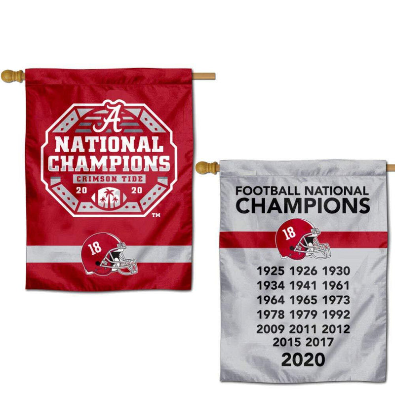 College Flags & Banners Co. Alabama Crimson Tide National Champions Dynasty Double Sided House Flag - BeesActive Australia