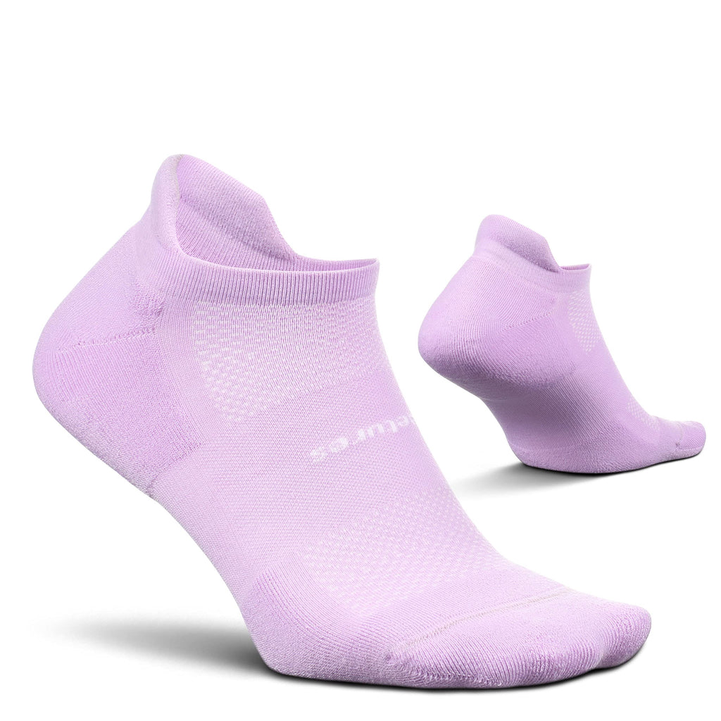 Feetures High Performance Cushion No Show Tab Solid - Running Socks for Men & Women, Athletic Ankle Socks, Moisture Wicking Large Purple Orchid - BeesActive Australia