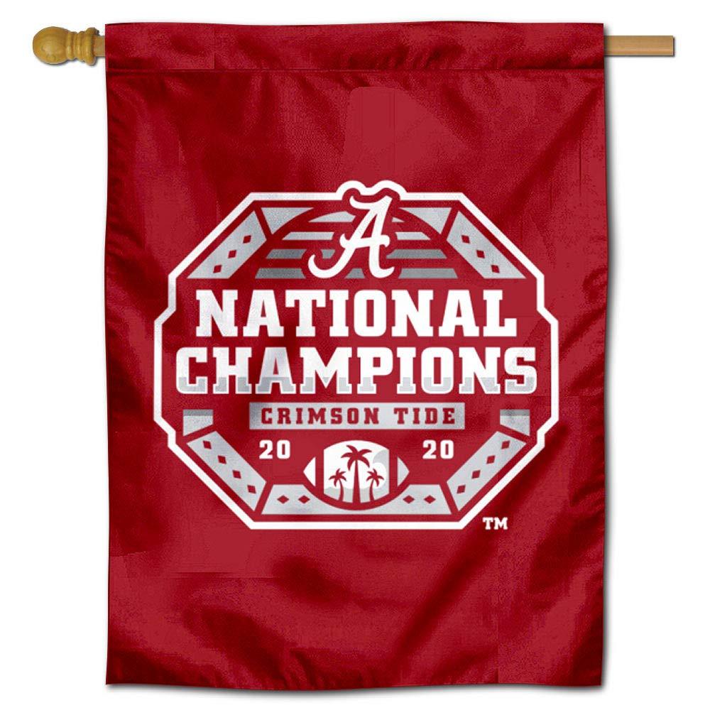 College Flags & Banners Co. Alabama Crimson Tide CFP Champions Official Logo Double Sided House Flag - BeesActive Australia