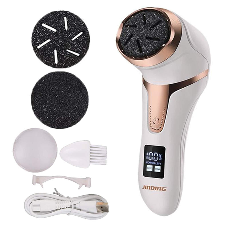Electric Foot Callus Remover,LED Display Pedicure Tools,Waterproof Foot Rasp,USB Rechargeable Foot Grinder Vacuum Feet Care for Dead Hard Cracked Dry Skin, 3 Grinding Heads, 2 Speed - BeesActive Australia