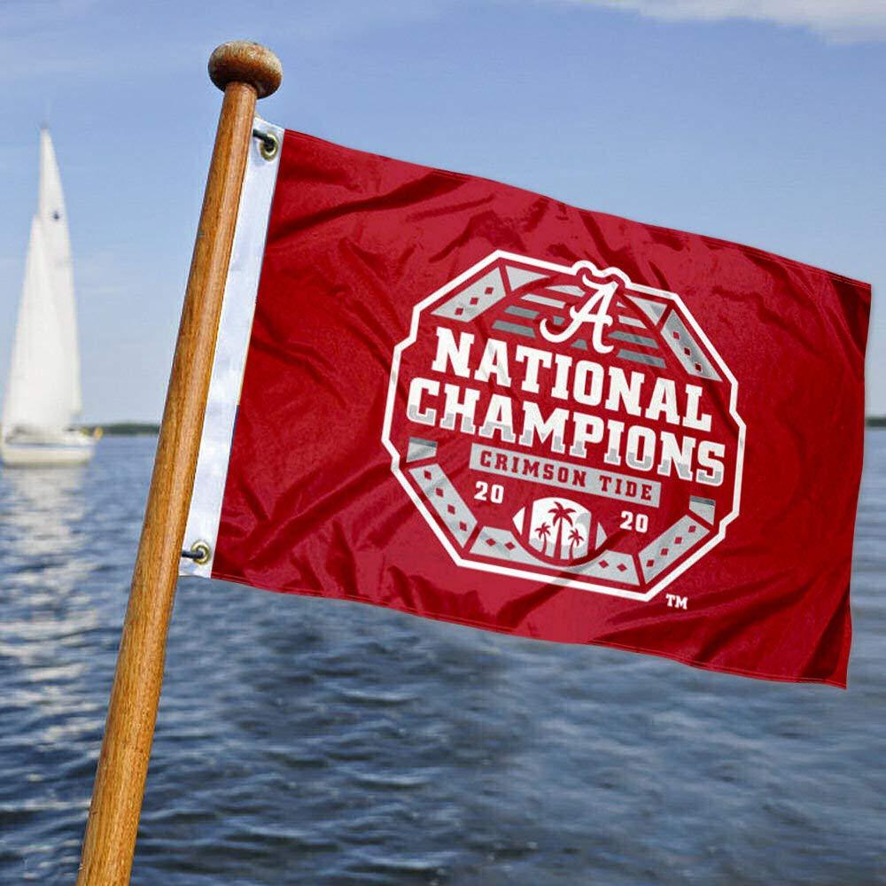 Alabama Crimson Tide 2020 College Football Playoff Champions Boat and Golf Cart Flag - BeesActive Australia
