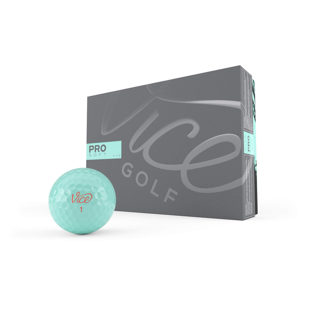 Vice Golf PRO Soft 2020 | 12 Golf Balls | Features: 3-Piece cast Urethane, Soft Feel, high Ball Flight Stability | More Colors: NEON Lime/RED | Profile: Designed for Ambitious Golfers BLUE LIGHT - BeesActive Australia