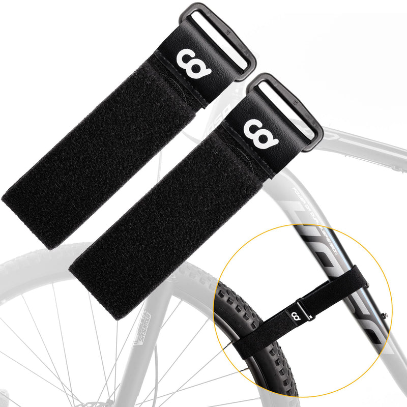 CyclingDeal Pack of 2 Bike Rack Straps - Bicycle Wheel Stabilizer for Car, Garage Rack, Repair Stand - Double Sided Extra Long Adjustable Hook and Loop Straps - Universal Fit Bikes - BeesActive Australia