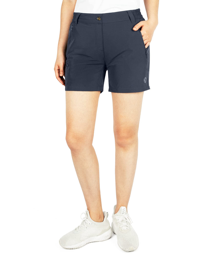 33,000ft Women's Golf Shorts 5" Quick Dry Stretch Hiking Cargo Shorts with Pockets Gray 14 - BeesActive Australia