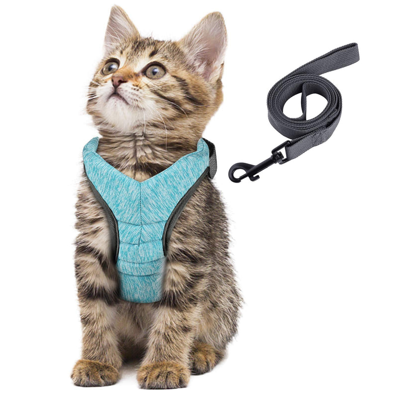 Simpeak Cat Harness and Leash for Walking Escape Proof Set,Adjustable Step in Outdoor Pet Vest Harness and Leash for Cats and Dogs Small Medium Large,Black Pink Green Grey Blue - BeesActive Australia