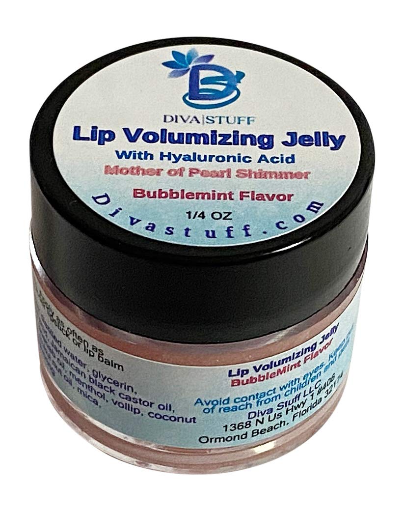 Lip Volumizing Jelly, Bubble Mint Flavor, No Wax, Maximum Amount of Hyaluronic Acid, Jamaican Black Castor Oil and Vitamin E, Smooths, Plumps, Hydrates - BeesActive Australia