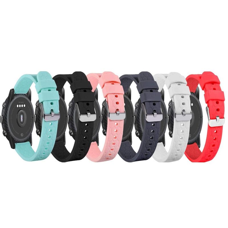 FitTurn 6Pack Bands Compatible with Willful SW021 ID205L ID205 Smartwatch Replacement 19mm Quick Release Strap Waterproof Soft Silicone Band Compatible with Letscom, Letsfit, Lintelek, Yamay Watch - BeesActive Australia