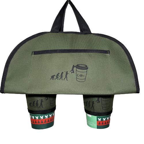 Coffee Cup Holder Bag and 2 pcs Cup Sleeves-Delivery Bag-Drink Carrier for Delivery-Bike Bag-Bicycle Accessories-Car Net Pocket Handbag Holder-Travel Accessories-Drinking Accessories-Solo Cup Holder - BeesActive Australia