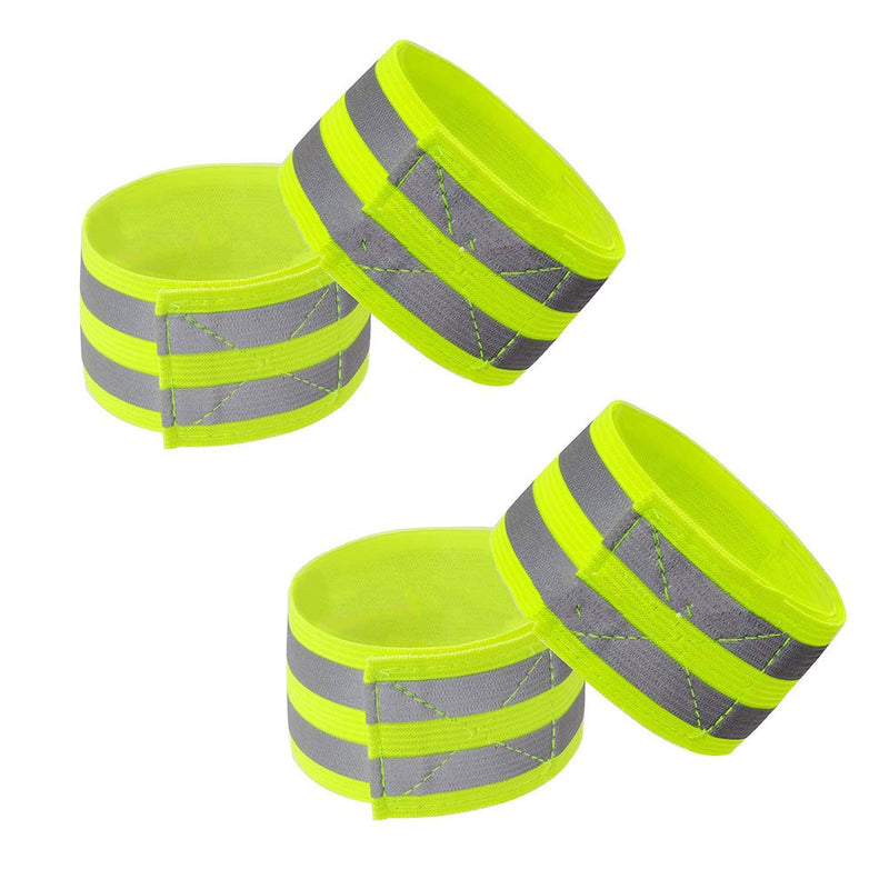 CSYSX High Visibility Reflective Bands for Wrist Arm Ankle Leg Adjustable Elastic Reflective Gear for Night Walking Cycling Running Jogging Outdoor Safety Reflector Straps Belt Vest 4bands - BeesActive Australia