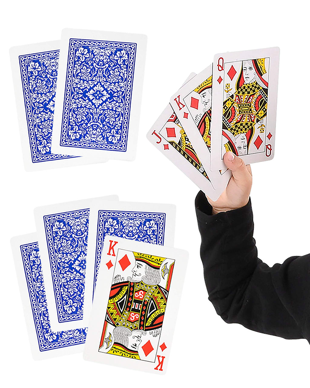 Edgewood Toys 3” X 5” Extra Large Playing Card Deck – Giant Playing Cards with Easy to Read Jumbo Print for Adults, Kids, & Seniors – Great to Use with Classic Card Games, Poker, Board Games | 1 Pack - BeesActive Australia