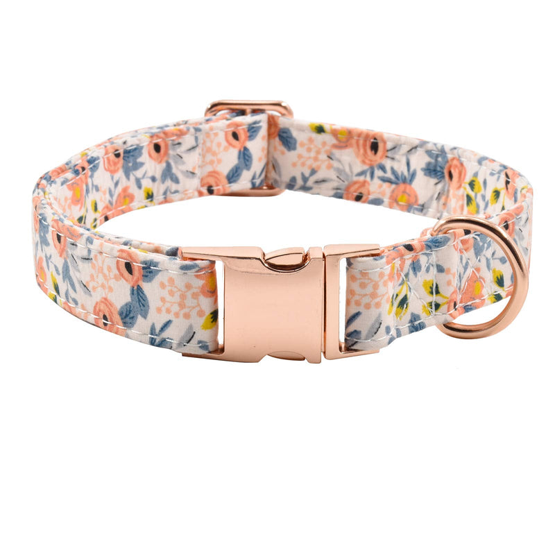 Metal Buckle Dog Collar, Durable Adjustable Dog Collar Soft for Small Medium Large Dogs Flower3 S(10-14in) - BeesActive Australia