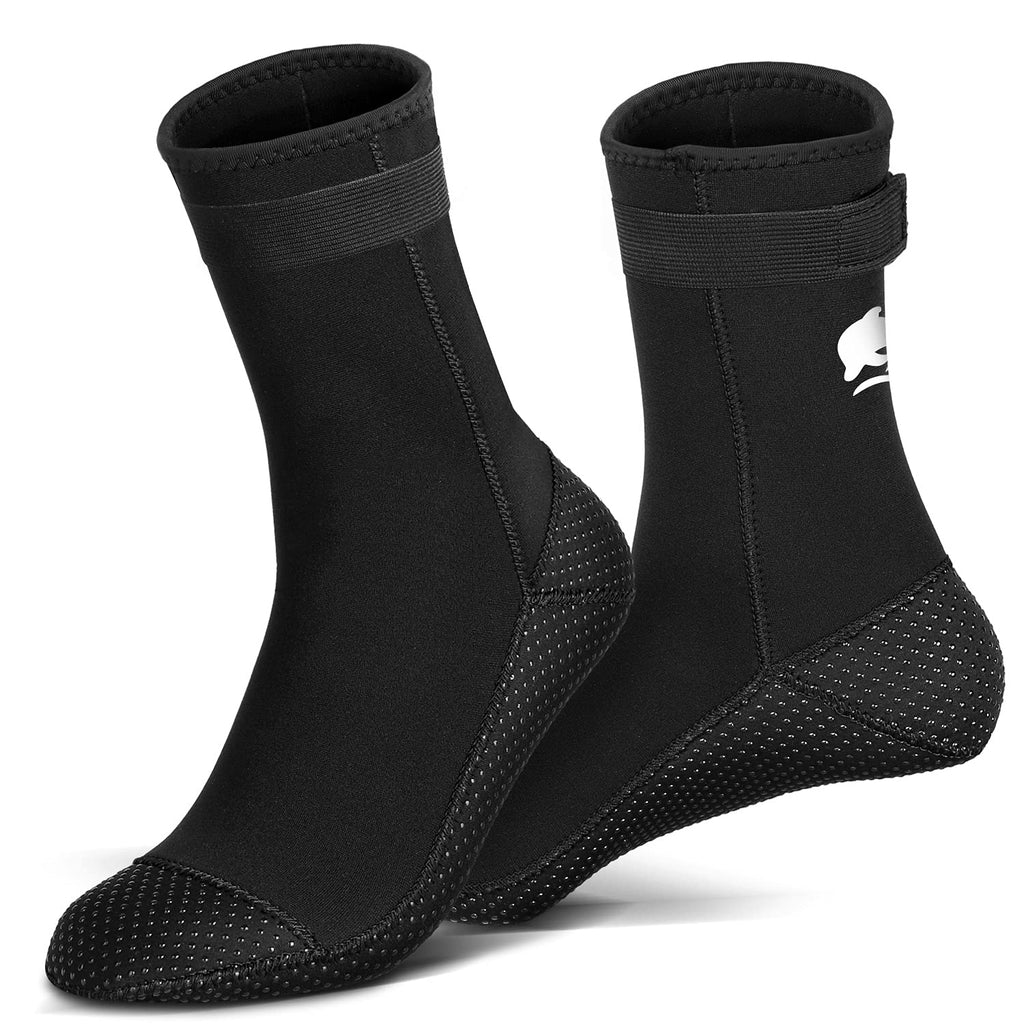 RTDEP Neoprene Socks 3mm Wetsuit Socks Anti-Slip Waterproof Socks Glued Blind Stitched Swimming Socks Fin Diving Socks Black Small - BeesActive Australia