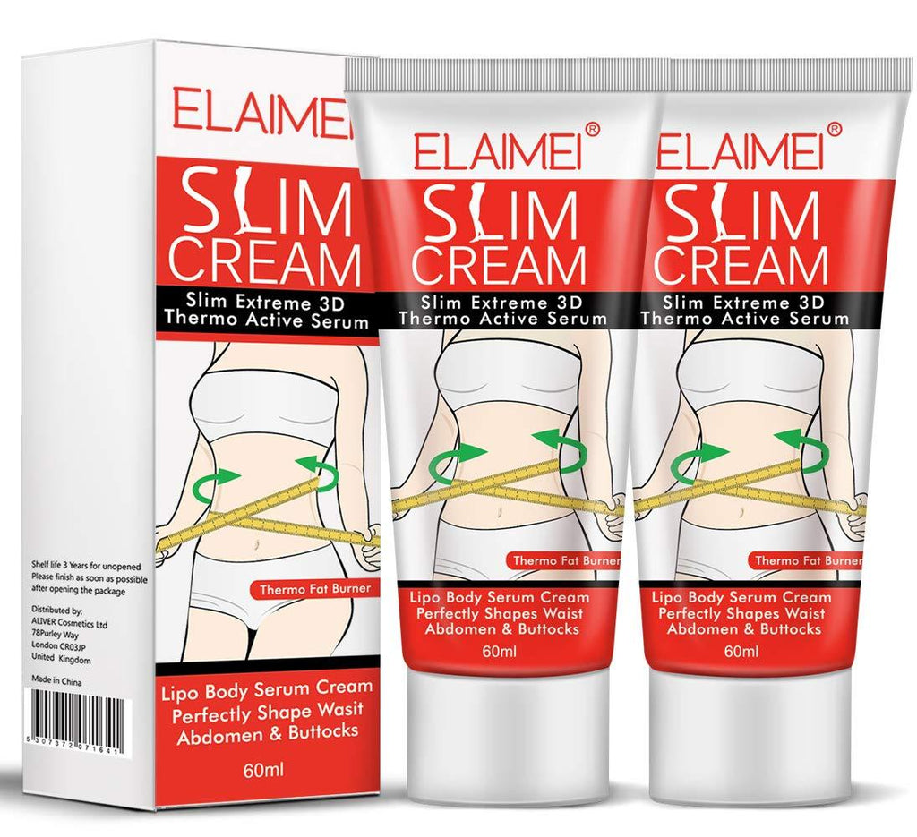 Hot Cream, Hot Belly Stomach Fat Burners Cellulite Cream for Women Waist Buttocks and Thighs , Flat Belly Firming Skin Tightening Body Massage Slimming Cream, Lose Weight Fast for Women red and white 2 pack - BeesActive Australia