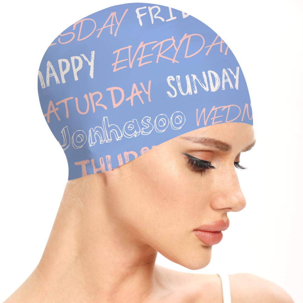 Jonhasoo Silicone Swim Cap for Women&Men, Adult Swimming Caps Light blue - BeesActive Australia