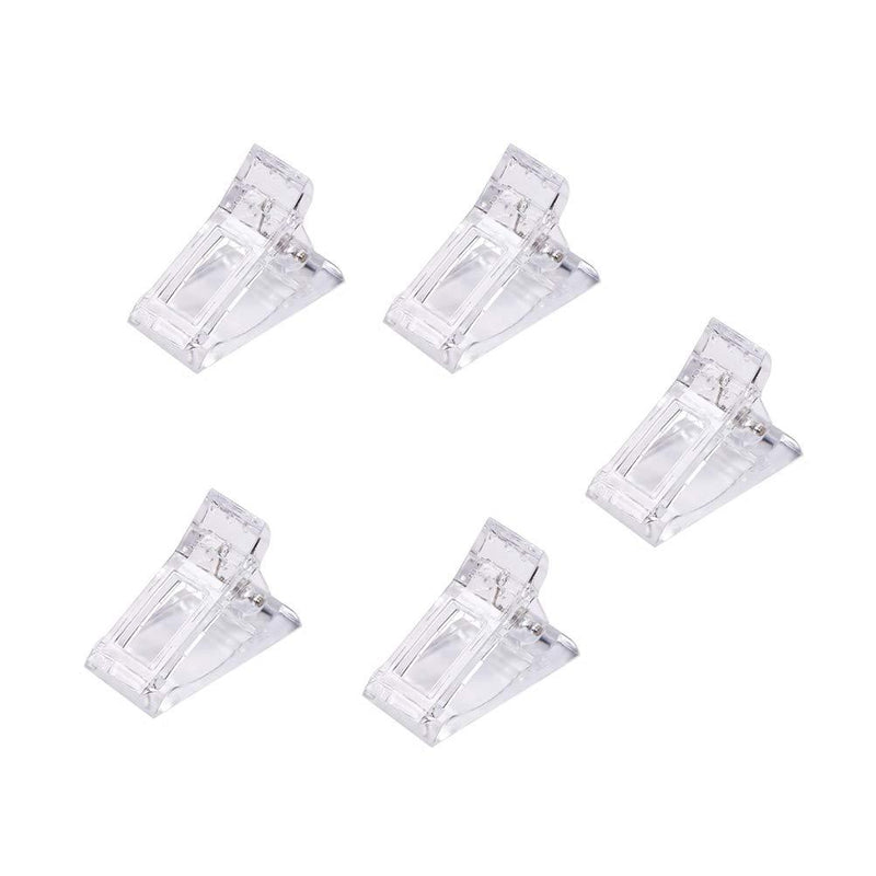 Bettli Nail Tips Clip Crystal Clear for Poly Gel Quick Building Plastic Transparent Finger Extension pack of 5 - BeesActive Australia