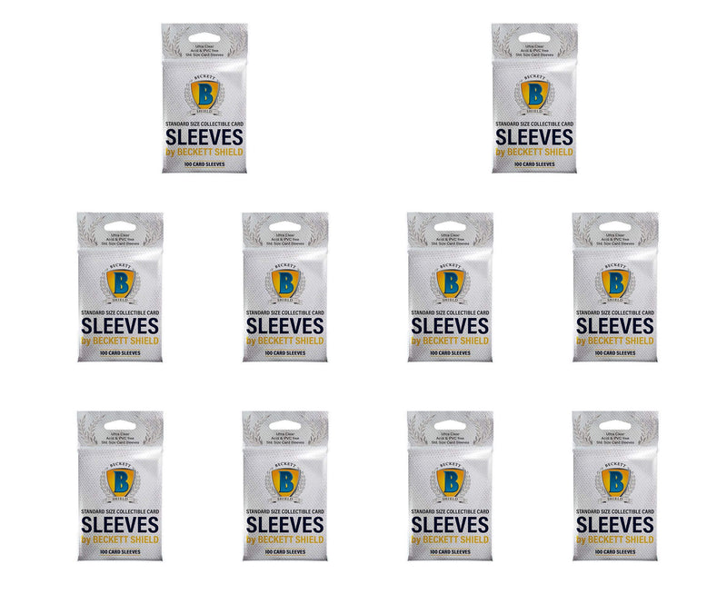 10 Packs Beckett Shield Clear Soft Card Sleeves - BeesActive Australia