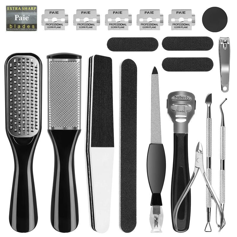 Rosmax Pedicure Kit 15 in 1 Professional Pedicure Tools Set Foot Care Kit, Foot File for Dead Skin Callus Remover for Feet Pedicure Kit for Women and Men… - BeesActive Australia