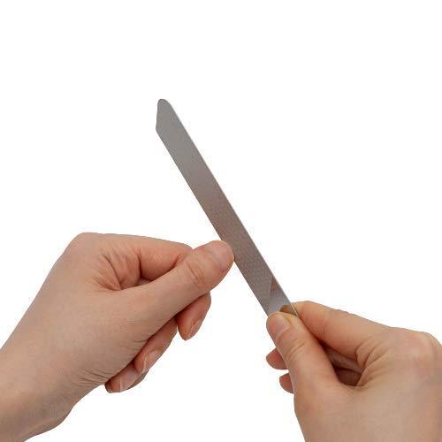 BOCAS PRO NAIL FILE w/ 300 Stainless Steel, Korean made, Curated by nail technicians, Metal nail files, Washable, At-home nail care (Double-side(Diagonal w/a hole)) Double-side(Diagonal w/ a hole) - BeesActive Australia
