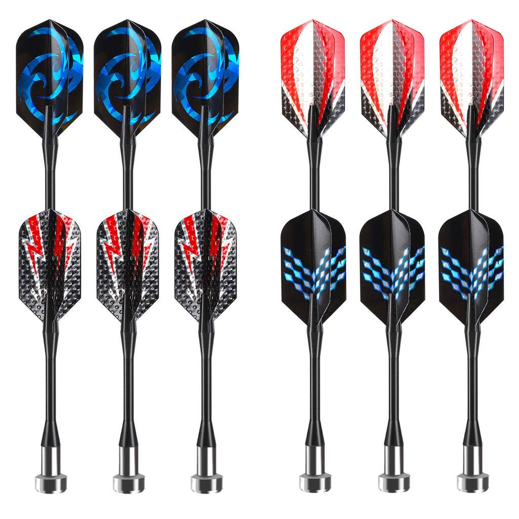 Accmor 12pcs Magnetic Darts, Replacement Dart Game Safety Plastic Darts, Magnetic Darts for Dartboard Red Black Blue-Modern - BeesActive Australia