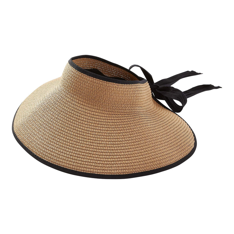 Tickled Pink Women's Classic Summer Visor One Size Tawny Bow Tie - BeesActive Australia