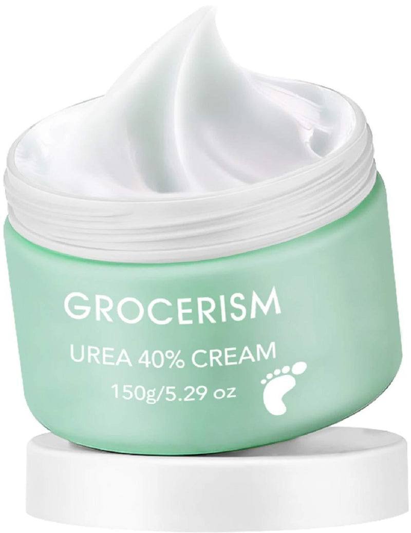Grocerism Urea Cream 40 Percent for Feet, with 2% plus Salicylic Acid, Softens Calluses, Deep Moisturizing for Dry Cracked Skin on Feet, Hands, Heels, Nails, Elbows, Helps Suppress Toenail Fungus 5.29 Oz 3.15*3.15*2.83 Inch - BeesActive Australia