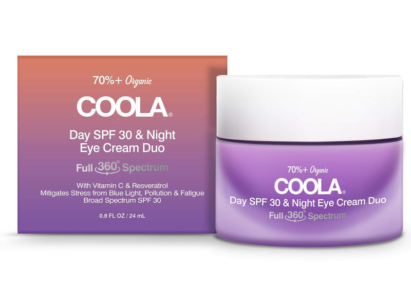 COOLA Organic Day and Night Eye Cream Sunscreen, Full Spectrum Skin Care with Coconut & Aloe Water, Broad Spectrum SPF 30, 0.8 Fl Oz - BeesActive Australia