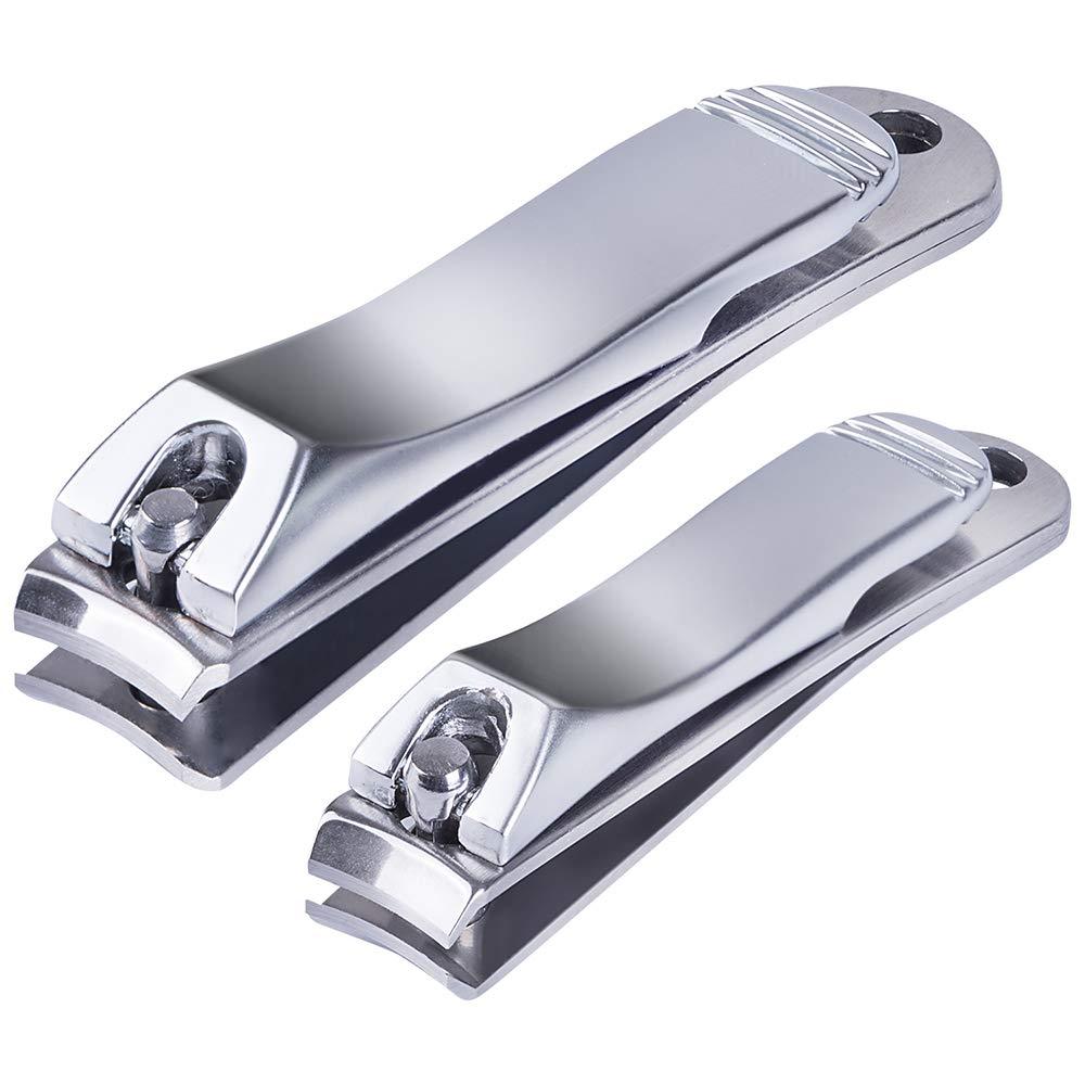 Nail Clippers Set for Thick Nails, 15mm Wide Jaw Opening Stainless Steel Fingernail and Toenail Clipper Ultra Sharp Blade with Tin Case for Women, Men, Seniors, Adults Tough Fingernails Cut Smoothly - BeesActive Australia