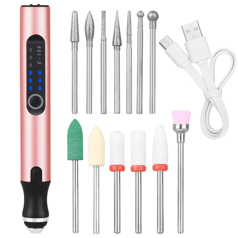 Electric Nail Drill Kit, Professional Rechargeable Cordless Nail File Machine, Manicure & Pedicure Nail Drill Kit for Acrylic Nails, Gel Nails, Exfoliating, Polishing, Nail Removing, Home Salon Use - BeesActive Australia