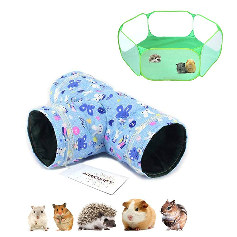 Guinea Pig Tunnel and Small Animal Playpen, Fun Pet Hideaway Play Toy, Small Animals C&C Cage Tent, Pet Playpen for Hamster, Mice, Rats, Gerbil Rat, Squirrel, Hedgehog - BeesActive Australia