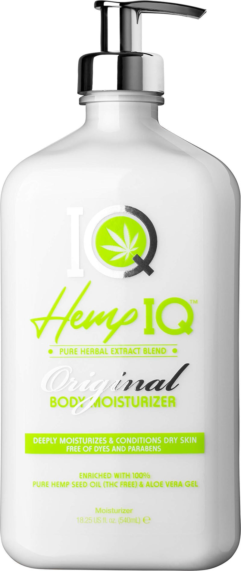 HEMP IQ Original Body Moisturizer | 100% Pure Hemp Seed Oil | Ultra-Hydrating Daily Moisturizer 18.25 oz. - BeesActive Australia