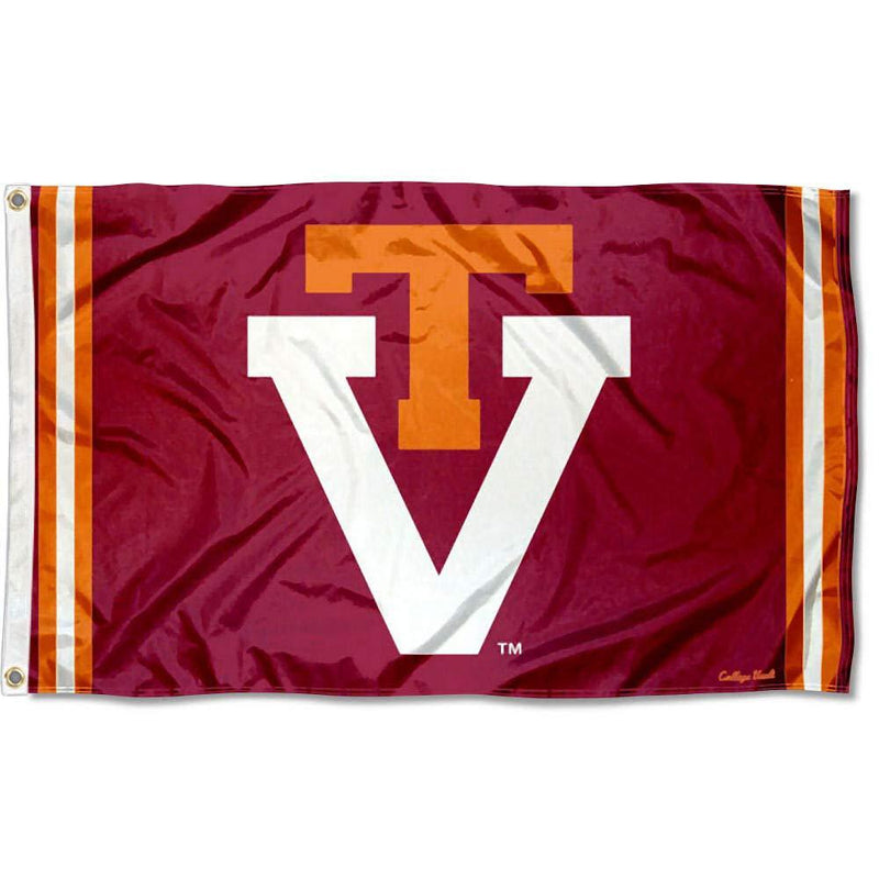 College Flags & Banners Co. Virginia Tech Hokies Vintage Retro Throwback 3x5 Banner Flag - BeesActive Australia