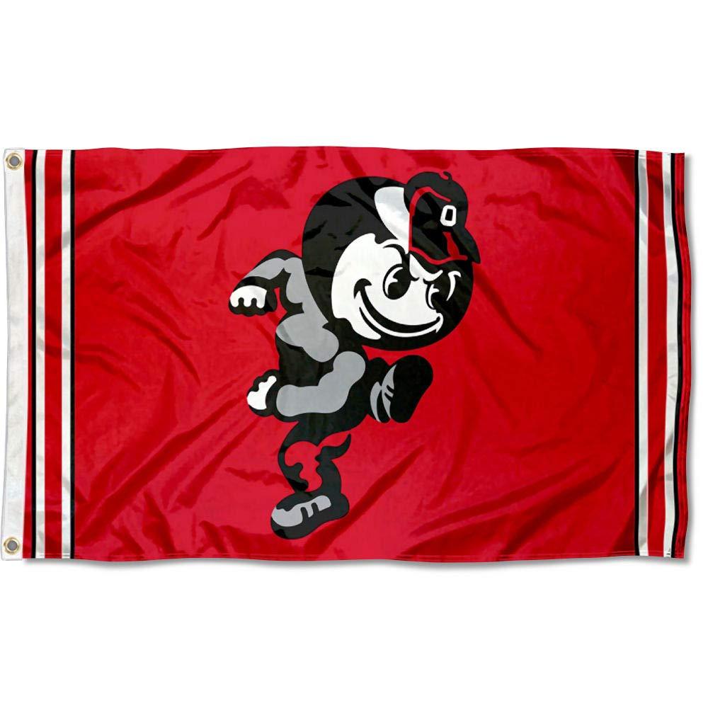 College Flags & Banners Co. Ohio State Buckeyes Vintage Retro Throwback 3x5 Banner Flag - BeesActive Australia