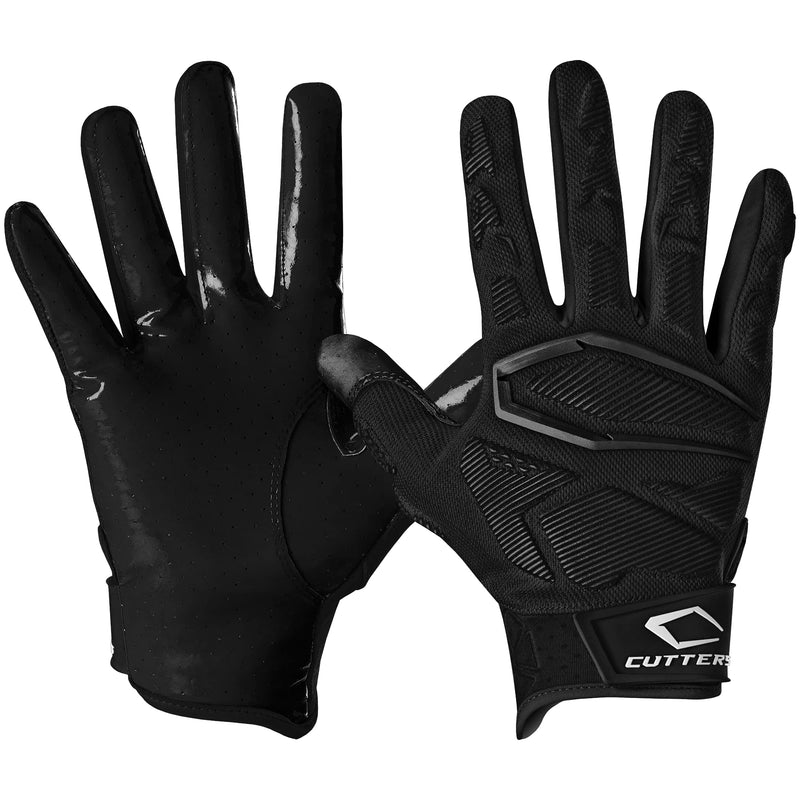 Cutters Gamer Padded Football Glove for Lineman and All-Purpose Player. Grip Football Glove. Youth & Adult Sizes Gamer 4.0 (NEW) Large Black 4.0 - BeesActive Australia