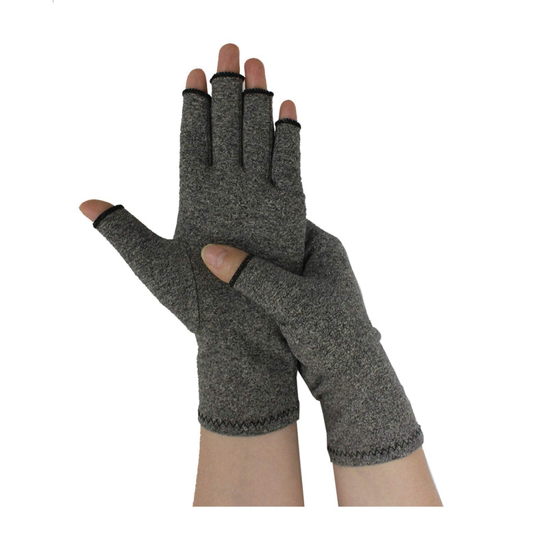 Sport Gloves，Anti-Press Compression Traning Gloves Non-Slip Joints Pain Relief for Padding to Avoid Calluses for Weight Lifting, Powerlifting & Gym Workouts Grey Large - BeesActive Australia