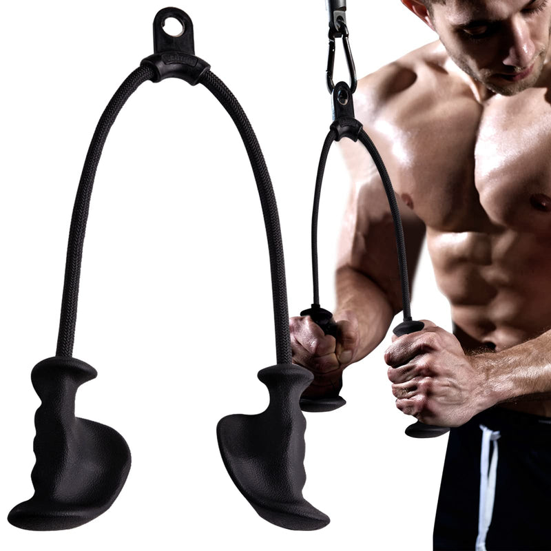 KKH Ergonomic Triceps Rope Pull Down with Anti-Slippery Natural Rubber Grip for Activating More Muscle Fibers-Gym Rope for Push Downs, Triceps Pull Downs Crunches, Facepulls, 36" Rope Length. - BeesActive Australia
