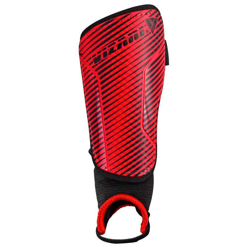 Vizari Matera Soccer Shin Guards | Shinguards for Adults and Kids with Ankle Protection Red / Black X-Small - BeesActive Australia