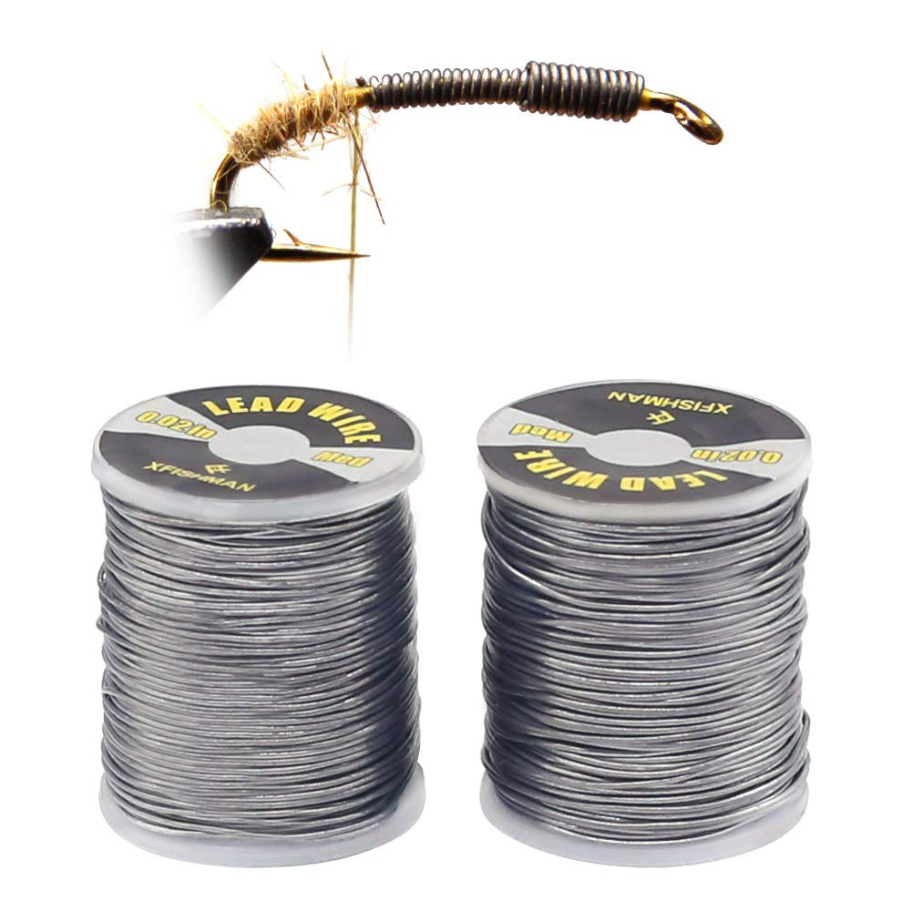 XFISHMAN Fly-Tying-Lead-Wire-Fly-Tying-Material- Fly-Fishing-Supplies-Accessories Medium(.020in)2 Pack - BeesActive Australia