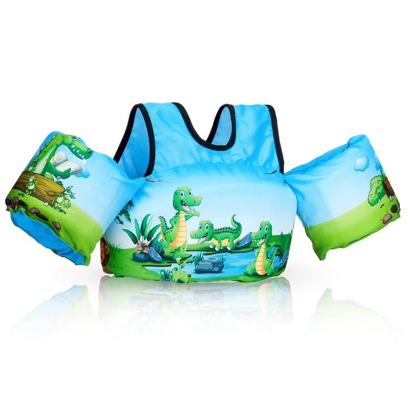 Kids Swim Vest, Jurmikey Toddler Swim Vest Jacket for 30-66 Pounds Boys & Girls, Puddle/Life Floaties for Infant from 2,3,4,5, 6, 7 Years Old, Childrens Training Jumper for Beach Swimming/Pool/Sea Konglong - BeesActive Australia